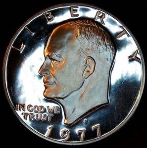 Uncirculated 1977-S Clad Proof Eisenhower Dollar