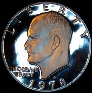 Uncirculated 1978-S Clad Proof Eisenhower Dollar