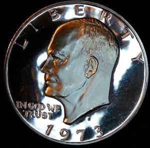 Uncirculated 1973-S Clad Proof Eisenhower Dollar