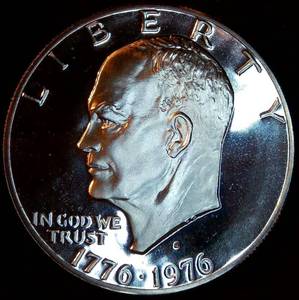 Uncirculated 1976-S T2 Clad Proof Eisenhower Dollar