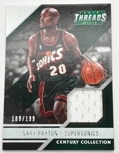 2014-15 Panini Threads Century Collection Gary Payton Jersey Card 199 (NM-MT)