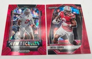 Lot of 2 Panini Prizm Draft Picks Emeka Ebuka Rookie Cards (NM-MT)