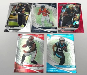 Lot of 5 Football Rookie Cards including RJ Harvey, Trevor Etienne, and More (NM-MT)