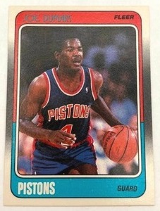 1988 Fleer #40 Joe Dumars Detroit Pistons Basketball Card (NM-MT)