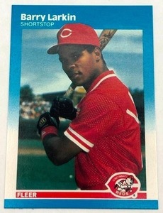 1987 Fleer #204 Barry Larkin Cincinnati Red Rookie Card (NM-MT)