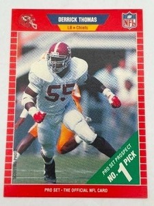 1989 Pro Set Football #498 Derrick Thomas Kansas City Chiefs Rookie Card (NM-MT)