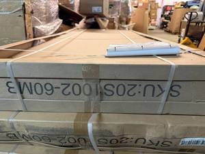 Double Sliding Frameless Shower Door-Matte Black-See Photos For Measurements