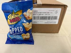 12x 3oz Bags Corn Nuts-Partially Popped-White Cheddar