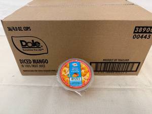 36x 4.3oz Dole Diced Mango