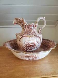 Vintage Crown MC water Pitcher No Chips or Cracks Beautiful