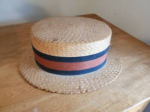 Vintage Best Quality Mens Master Mode Straw Boater Hat