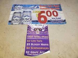 2 Large Mancave Beer Banners