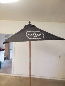 Large Quality Patio Umbrella Kracken Black Spice Rum
