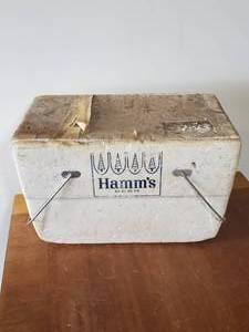 Super RARE Hamms Styrofoam Cooler   Needs a good Cleaning