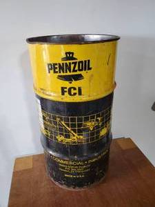 Large Garbage Can Size Pennzoil Motor Oil Can
