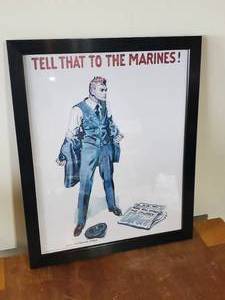 16x20 WWII Framed Marines Recruiting Poster