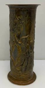 19 Embossed Ornate Brass Umbrella Stand
