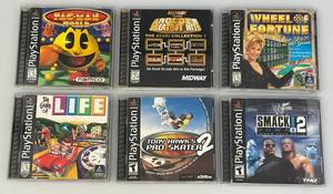 Vintage Play Station Games Including PAC-MAN And More