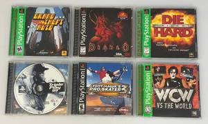 Vintage Play Station Games Including Diablo And More