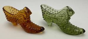 Vintage Collectible FENTON Glass Shoes 6