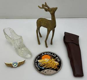 Misc. Vintage Collectibles Including FENTON, Appollo XIII Patch And More