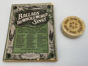 Misc. Vintage Collectibles Including Ballards The Whole World Sings And Soapstone Trinket Box 3 12 x 1