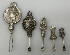 Vintage Ornate Snuff Spoons & More