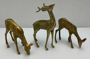 Misc. Vintage Collectible Brass Deer Tallest 7