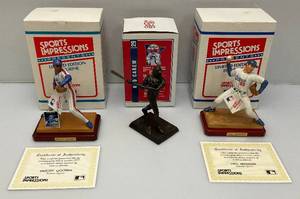 Vintage PEPSI-COLA Rod Carew Figurine &amp Sports Impressions Limited Edition Figurines Dwight Gooden And Orel Hershiser In Original Boxes
