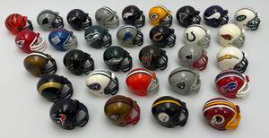 Group Of Miniature Football Helmets 1 12 x 2