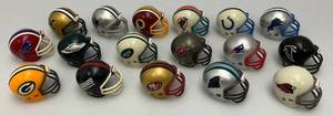 Group Of Miniature Football Helmets 1 34 x 2 12