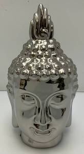 11 12 Chromed Porcelain Buddha Head