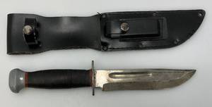 US WWII RH PAL 36 Fighting Knife With 6 14 Blade With Sheath And Sharpening Stone