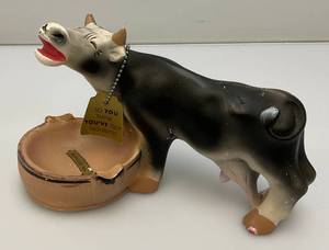 1940s-50s Yellowstone Park Cow Ashtray Collectible
