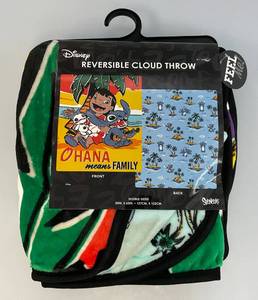 Disney STITCH Revesible Cloud Throw (NEW) 50In. 60In.