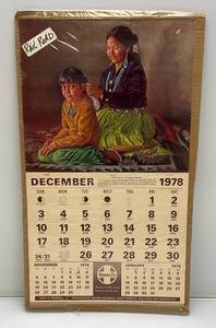 1979 Santa Fe Calendar With Claudine Morrow Artwork In Protective Plastic