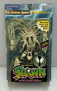 Mcfarlane Toys SPAWN Deluxe Edition (Exo-Skeleton Spawn) Ultra-Action Figure (New Old Stock) Slightly Yellowed Plastic