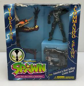 Todd Mcfarlanes SPAWN Ultra-Action Figures VIOLATOR & COMMANDO SPAWN Combo (New Old Stock)