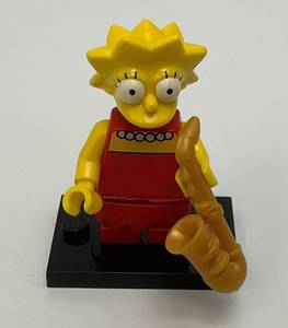 Collectible Hard To Get LISA SIMPSON Genuine Lego Mini figure With Saxophone And Stand