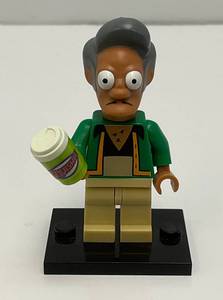 Collectible Hard To Get APU NAHASAPEEMAPETILON Genuine Lego Mini figure Series 1 With Cup And Stand