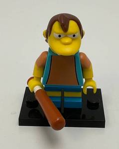 Collectible Hard To Get NELSON Genuine Lego Mini figure Series 1 With Club And Stand