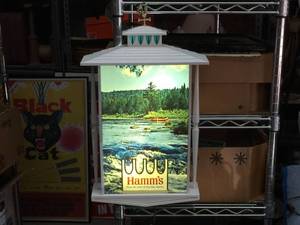 Classic Vintage HAMMS Beer Light - With Red Canoe Scene - Nice