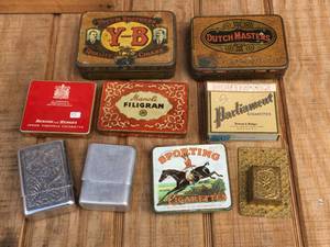 Vintage Cigar  Cigarette Containers
