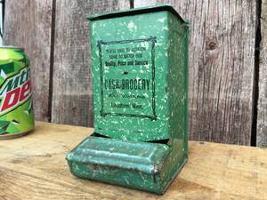 Vintage Tin Match Holder - With Intact Lids
