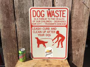 DOG WASTE - 15 x 21 Aluminum Sign