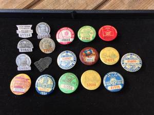 Collection Vintage CHAUFFEUR BadgesPins 1940s-1950s