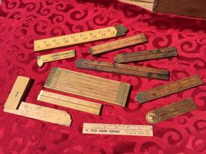 Group Vintage Folding Rulers - STANLEY - CHESTERMAN - Lufkin