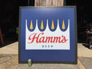 HAMMS Beer - 48 x 48 Plastic Corrugated Sign Board - Nice