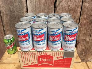(12) Vintage WALTERS LIGHT ALE 76 - Pull Tab Beer Cans - Empty