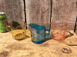 (3) Nifty Vintage Depression Measuring Cups - PinkAmberCarnival